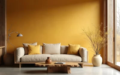 6 couleurs peinture tendance jaune moutarde